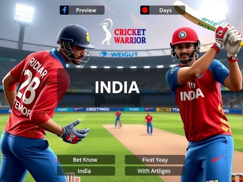 Cricket Warrior 19 Gameplay Featuring Indian Cricket Team in Action During IPL Match